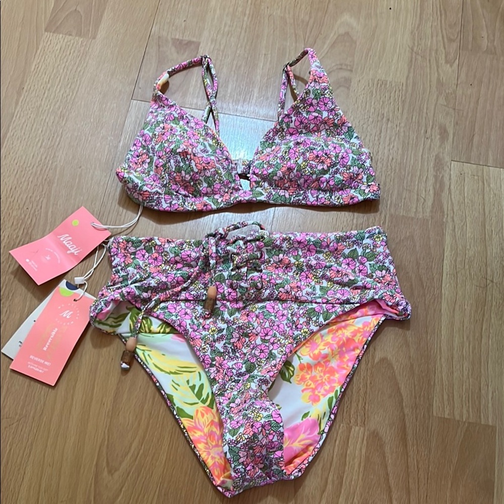 Maaji Pink Floral Bikini Set
